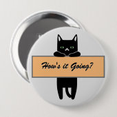 Cat holding a sign Button Badge 缶バッジ (正面&裏面)