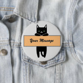 Cat holding a sign with your message Button Badge 缶バッジ (インサイチュ)