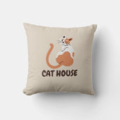 cat house pillowcase  クッション (正面)