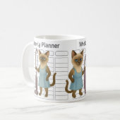 Cat Housewife weekly planner コーヒーマグカップ (正面左)