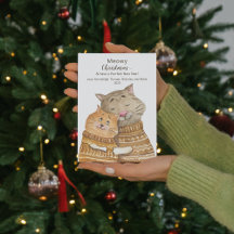 Cat Hug Meowy Christmas & Purfect新年