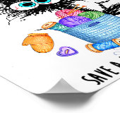 Cat I Crochet So I Dont Choke People Save A Life  ポスター (角)