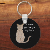 Cat -I know you've got my back キーホルダー (正面)