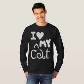 Cat I Love My Cat 1 Tシャツ (正面フル)