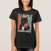 Cat I Read Banned Books  Bookworms Reading Book 3 Tシャツ (正面)