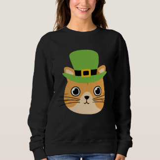 Cat I St patrick s Day Ireland Party Irish Kitten スウェットシャツ