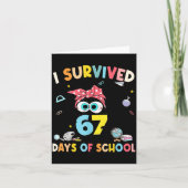 Cat I Survived 67 Days Of School Teachers Students カード (正面)