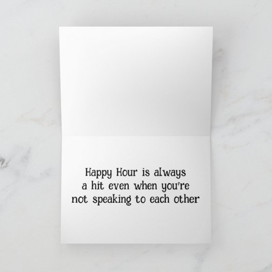 Cat ignoring each other Happy Hour bar カード (内部)