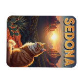 Cat inセドナアリゾナ州立旅行 マグネット (横)