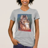 Cat in紙バッグLouis Wain Tシャツ (正面)