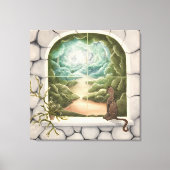 Cat in a Window キャンバスプリント (正面)