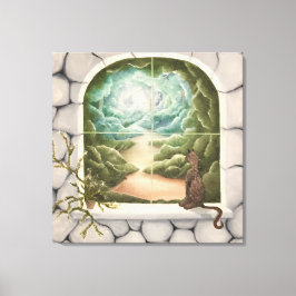 Cat in a Window キャンバスプリント