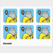 Cat in banana スクエアシール (シート)