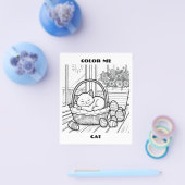 Cat In Basket Color Me Coloring Pagesカスタム チラシ (シングル)