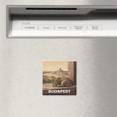 Cat in Budapest Hungary Parliament建物旅行 マグネット (インサイチュ (食洗機))