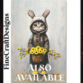 Cat In Bunny Coat, Cute & Adorable BU5 Decopage 薄葉紙