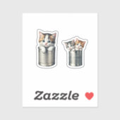 cat in can シール (シート)