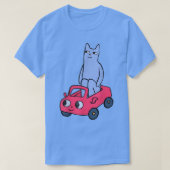 Cat in car funny tシャツ (デザイン正面)