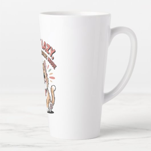 Cat in Energy Saving Mode カフェラテマグ (右)