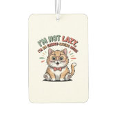 Cat in Energy Saving Mode カーエアーフレッシュナー (裏面)