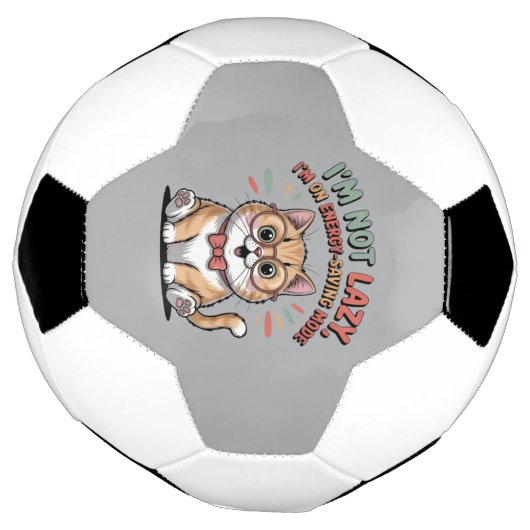 Cat in Energy Saving Mode サッカーボール (回転)