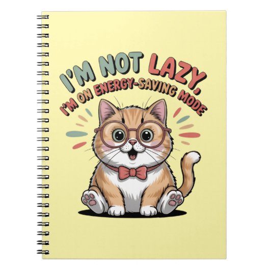 Cat in Energy Saving Mode ノートブック (正面)