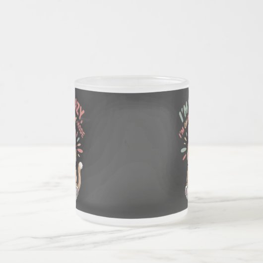 Cat in Energy Saving Mode フロストグラスマグカップ (中央)