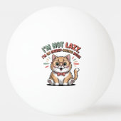 Cat in Energy Saving Mode 卓球ボール (正面)