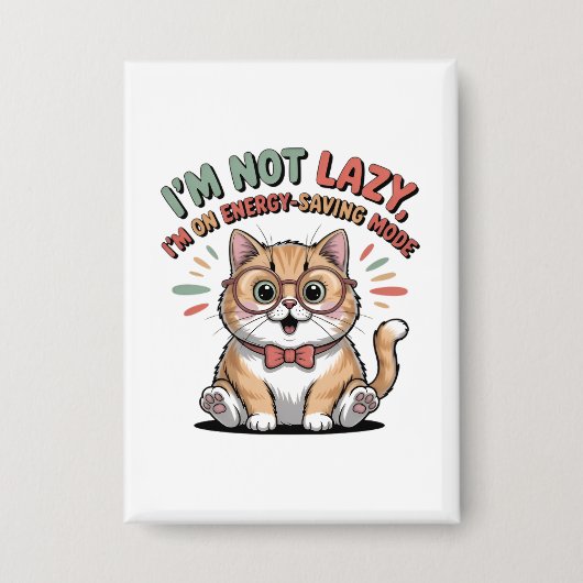 Cat in Energy Saving Mode 缶バッジ (正面)