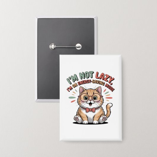 Cat in Energy Saving Mode 缶バッジ (正面/裏面)