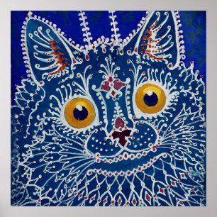 “Cat in Gothic Style” by Louis Wain ポスター
