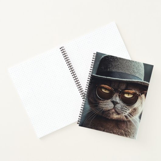 Cat in Hat and Glasses Notebook ノートブック (内部)