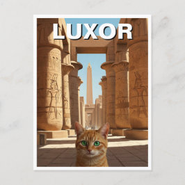 Cat in Luxor Egypt Karnak Temple Travel ポストカード