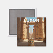 Cat in Luxor Egypt Karnak Temple Travel マグネット (正面/裏面)