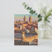 Cat in Marrakeshモロッコ旅行 ポストカード (スタンド正面)