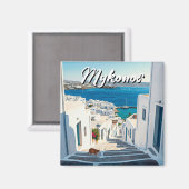 Cat in Mykonos Greece Cyclades Travel マグネット (正面/裏面)