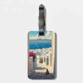 Cat in Mykonos Greece Cyclades Travel ラゲッジタグ (裏面縦)