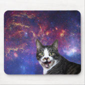Cat in Outer Space Rawr マウスパッド (正面)