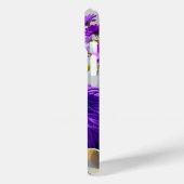 Cat in Purple Yarn and Flowers Case-Mate iPhoneケース (裏面 / 左)