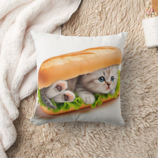 cat in sandwich クッション (ブランケット)