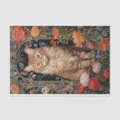 Cat in Tapestry 1 Decopage紙 薄葉紙 (正面)