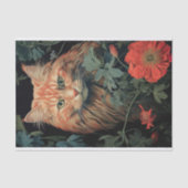 Cat in Tapestry 2 Decopage紙 薄葉紙 (正面)