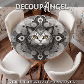Cat in Tattooスタイル-Decopage- 薄葉紙