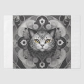 Cat in Tattooスタイル-Decopage- 薄葉紙 (正面)