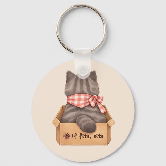 Cat in The Box キーホルダー (正面)