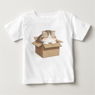 Cat in the Box ベビーTシャツ