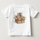 Cat in the Box ベビーTシャツ (裏面)