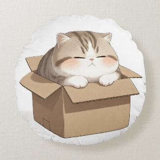 Cat in the Box ラウンドクッション