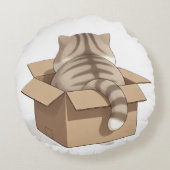 Cat in the Box ラウンドクッション (裏面)