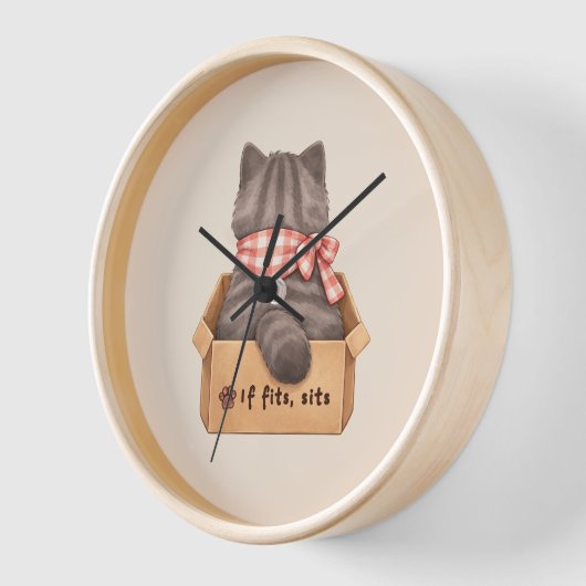 Cat in The Box 壁時計 (傾斜)